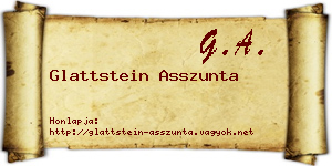 Glattstein Asszunta névjegykártya